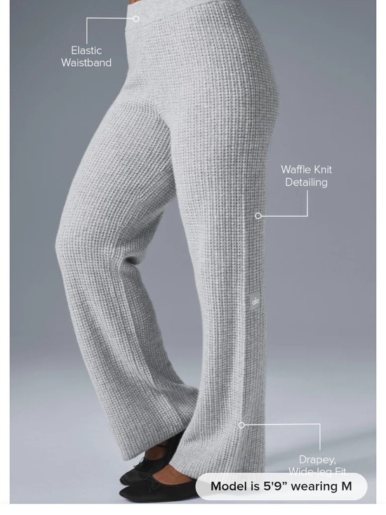 ALO Yoga Pants - Alo Cashmere High-Waist Plush Waffle Pant